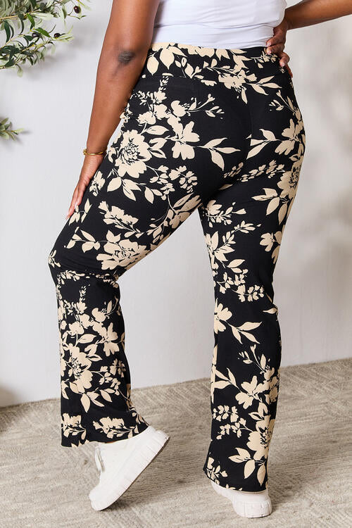 swvws Heimish Full Size High Waist Floral Flare Pants