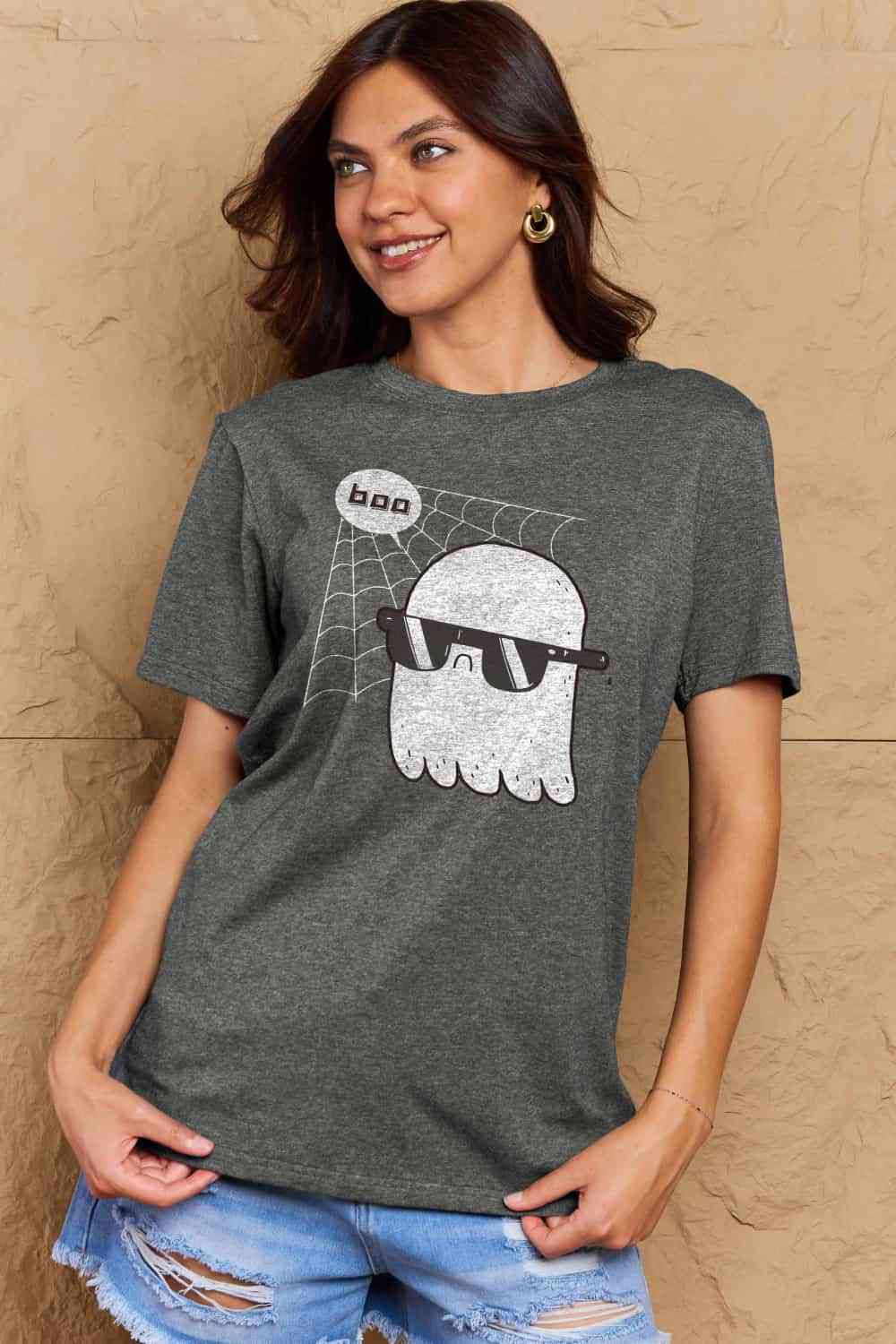 swvws Simply Love Full Size BOO Graphic Cotton T-Shirt