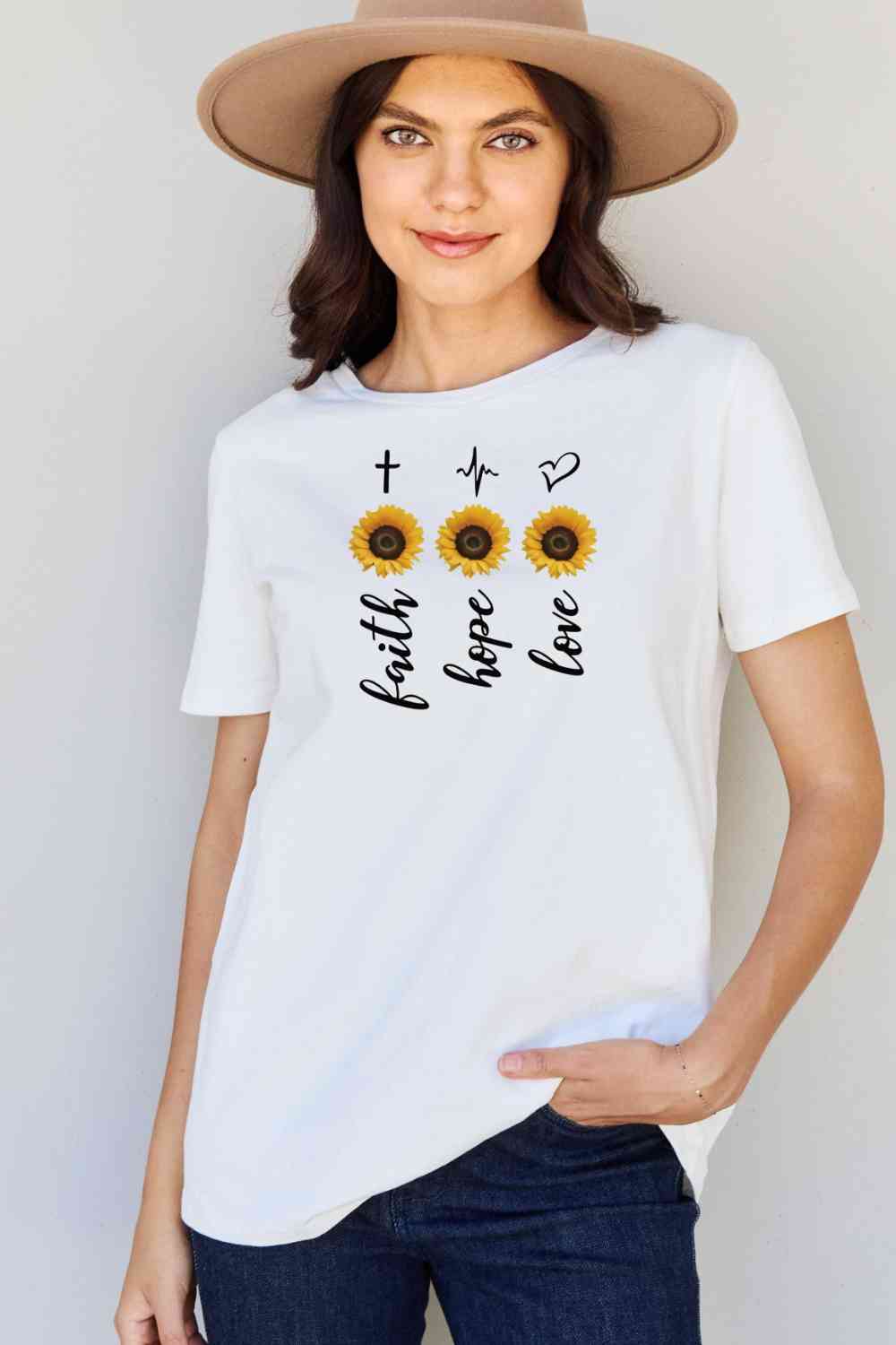 swvws Simply Love Full Size Sunflower Graphic T-Shirt