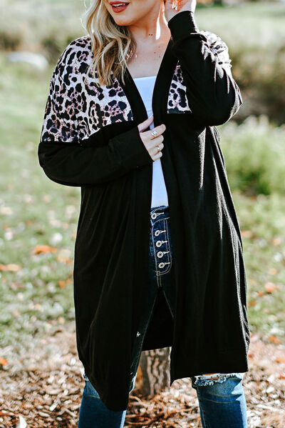 swvws Plus Size Open Front Dropped Shoulder Cardigan