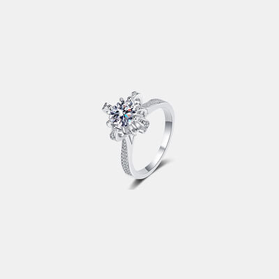 swvws 1 Carat Moissanite 925 Sterling Silver Ring