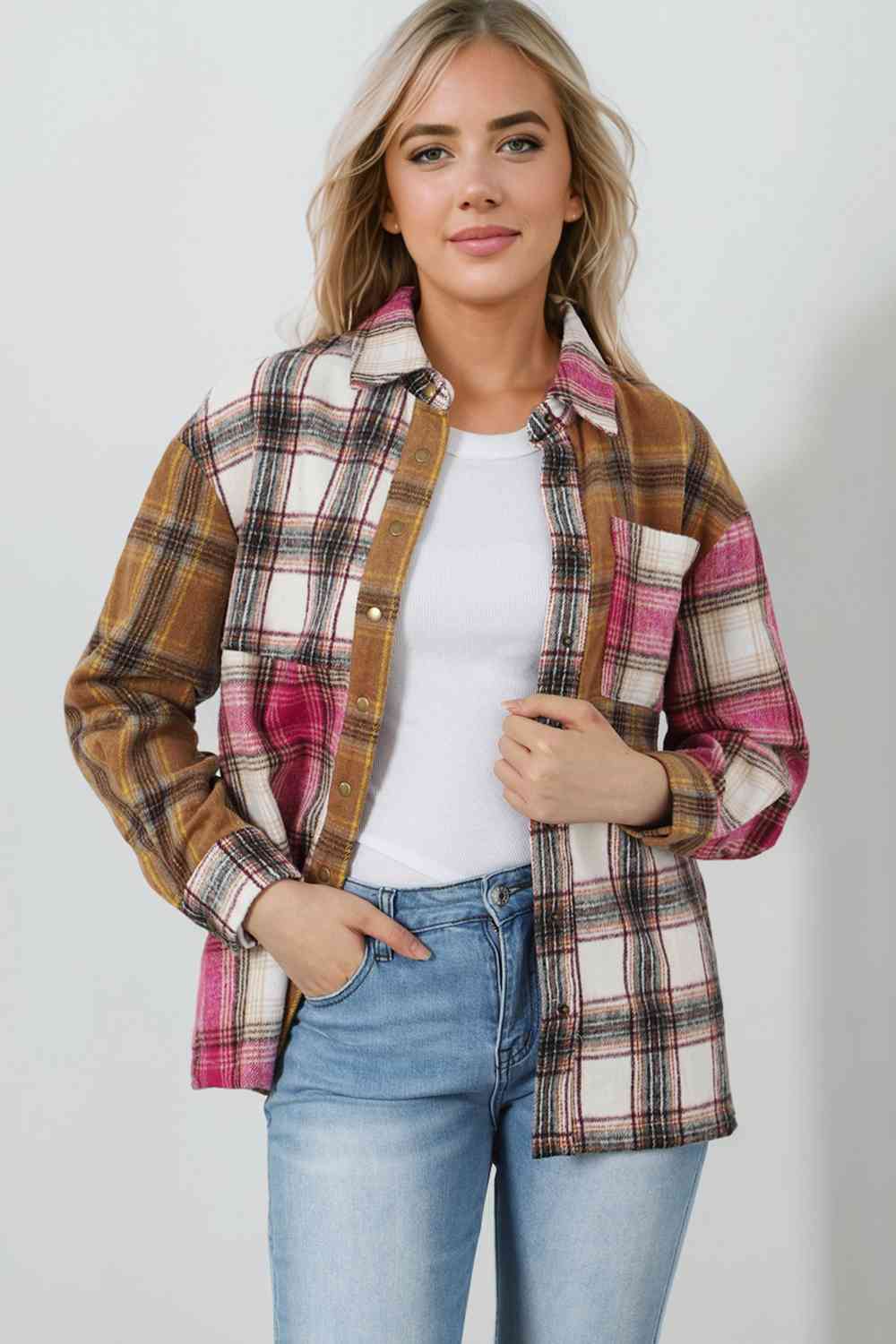 swvws Plaid Shirt Jacket