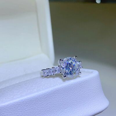 swvws 3 Carat Moissanite 925 Sterling Silver Ring