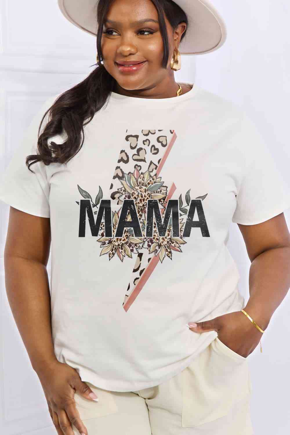 swvws Simply Love Full Size MAMA Graphic Cotton Tee