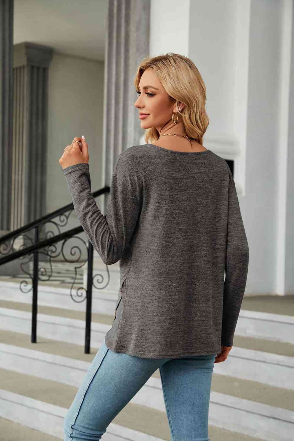 swvws Round Neck Long Sleeve T-Shirt