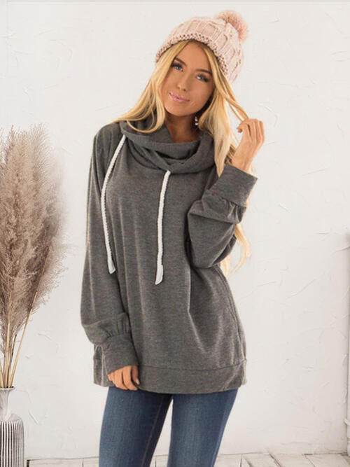 swvws Drawstring Long Sleeve Hoodie