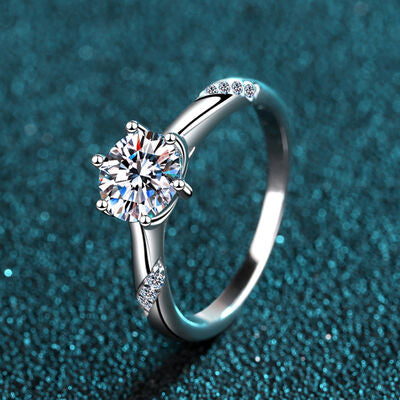 swvws 1 Carat Moissanite 925 Sterling Silver Ring