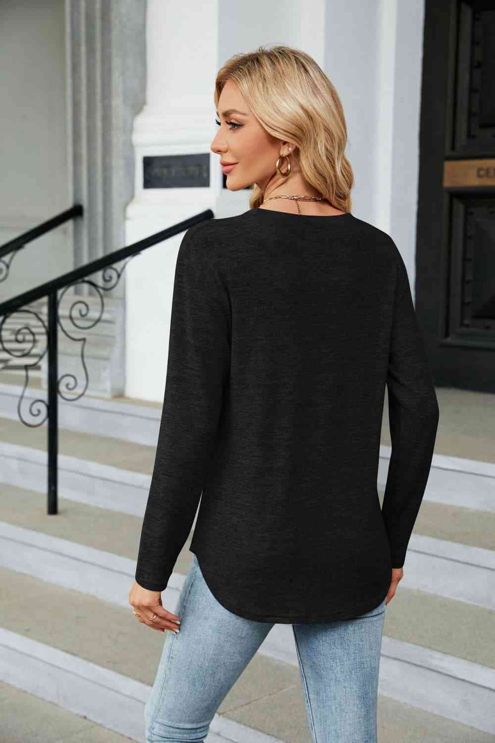 swvws Round Neck Long Sleeve T-Shirt