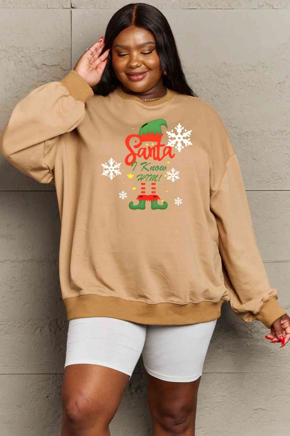 swvws Simply Love Full Size Graphic Round Neck Sweatshirt