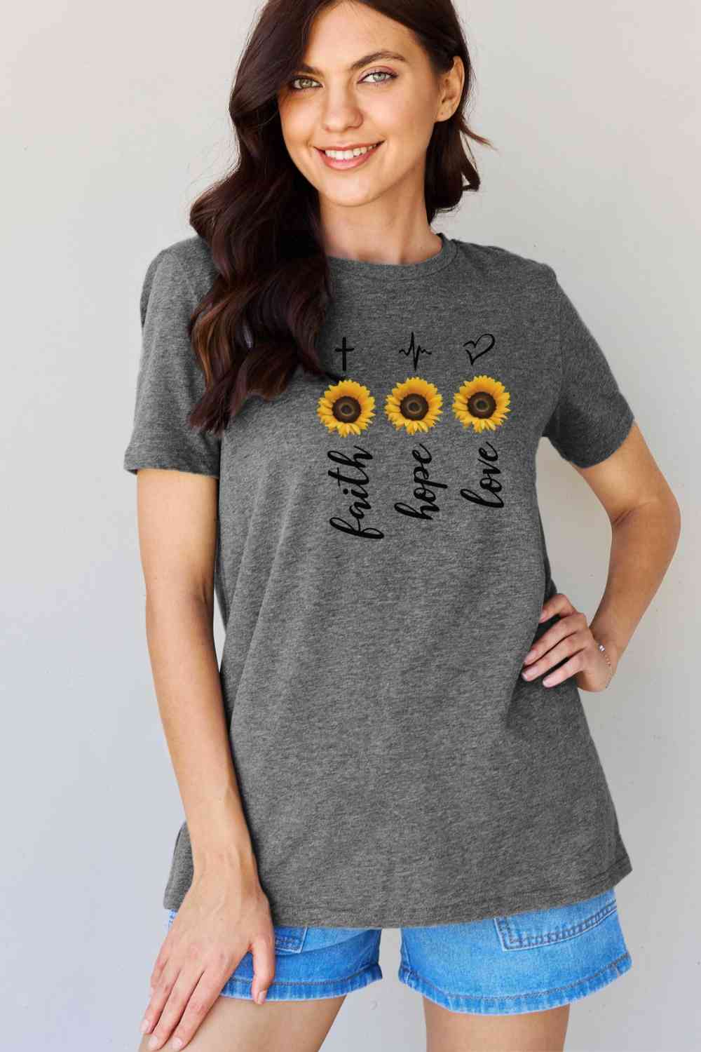 swvws Simply Love Full Size Sunflower Graphic T-Shirt