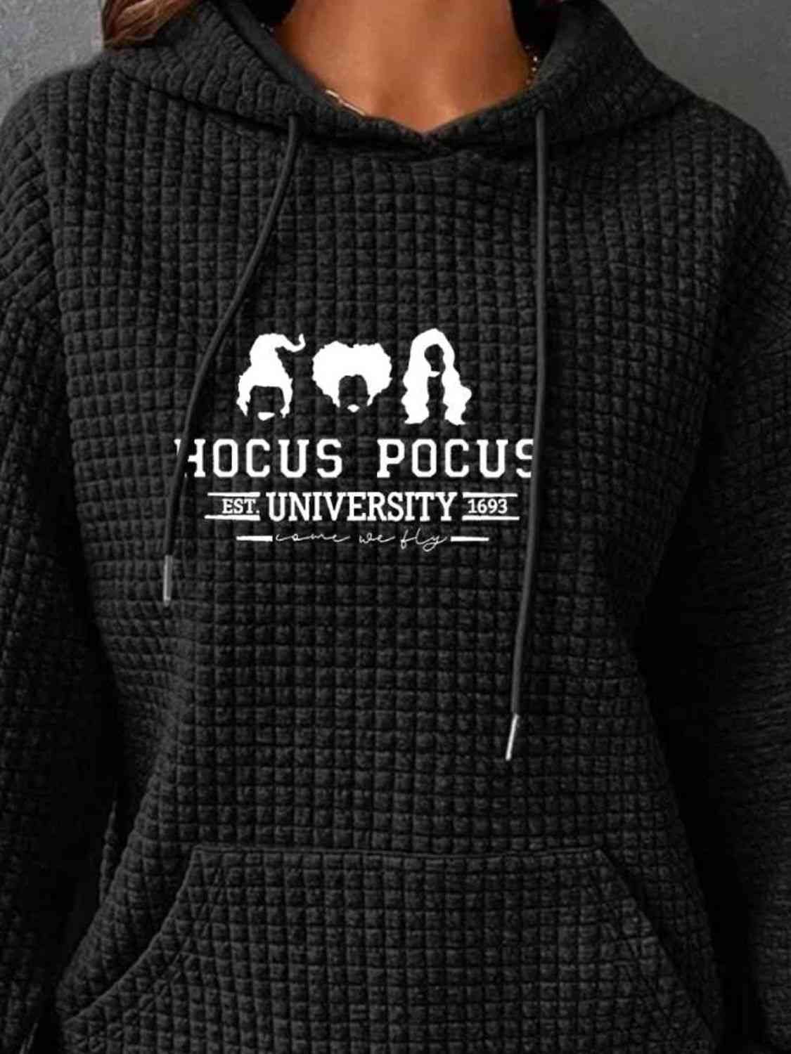 swvws HOCUS POCUS Graphic Hoodie with Front Pocket