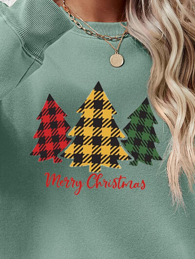 swvws MERRY CHRISTMAS Dropped Shoulder Sweatshirt