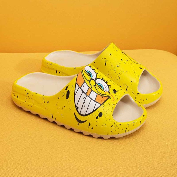 swvws - Yellow White Casual Simplicity Printing Opend Comfortable Shoes