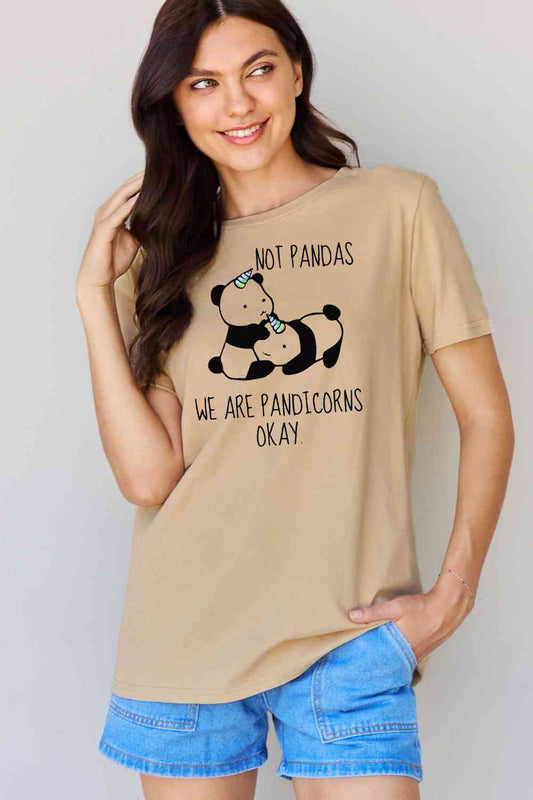 swvws Simply Love Full Size  Pandicorn Graphic Cotton T-Shirt