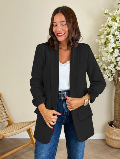 swvws Open Front Pocketed Blazer