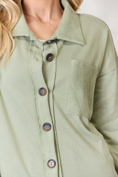 swvws Heimish Full Size Button Down Long Sleeve Shirt