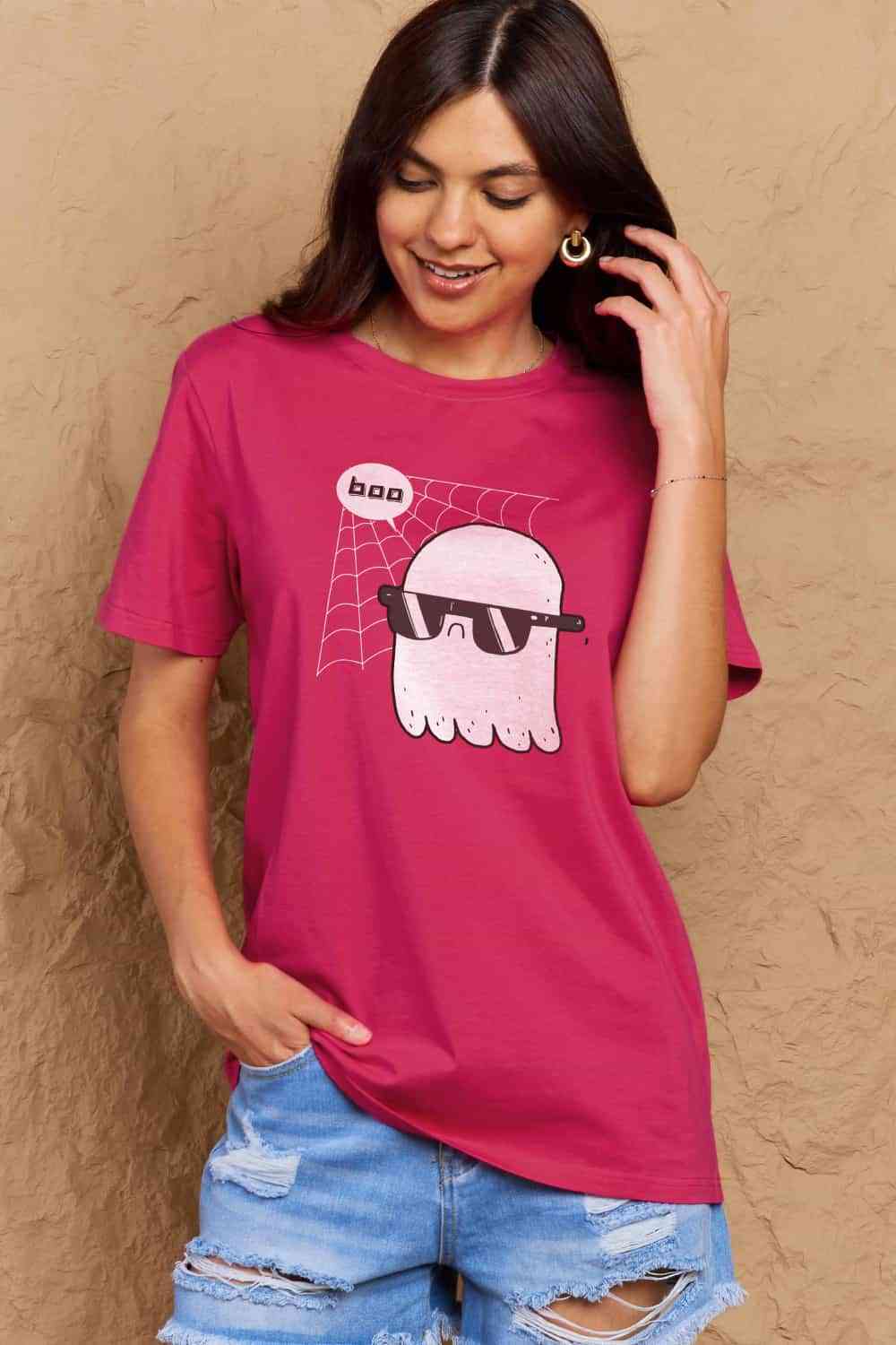 swvws Simply Love Full Size BOO Graphic Cotton T-Shirt