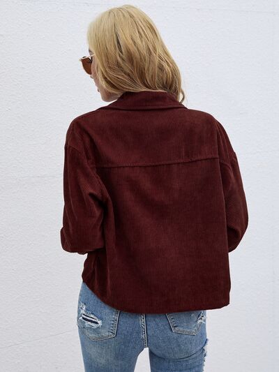 swvws Button Up Dropped Shoulder Jacket