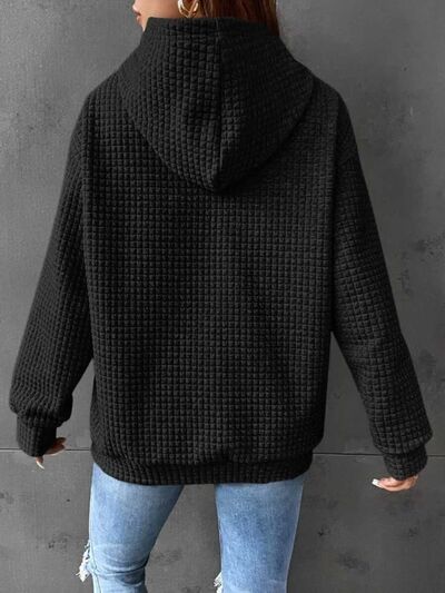 swvws Full Size 2024 HAPPY NEW YEAR Waffle-Knit Hoodie