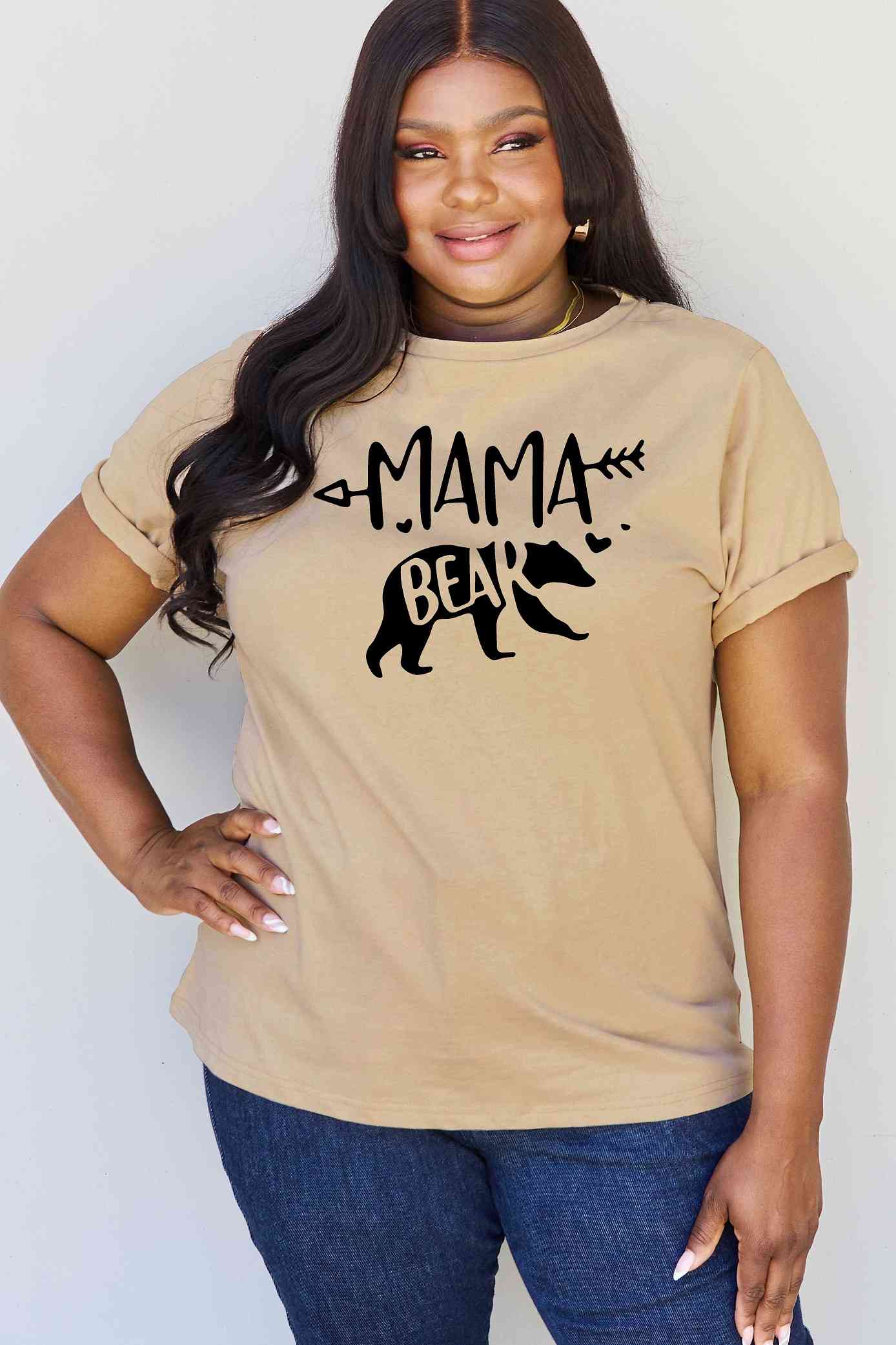 swvws Simply Love Full Size MAMA BEAR Graphic Cotton T-Shirt