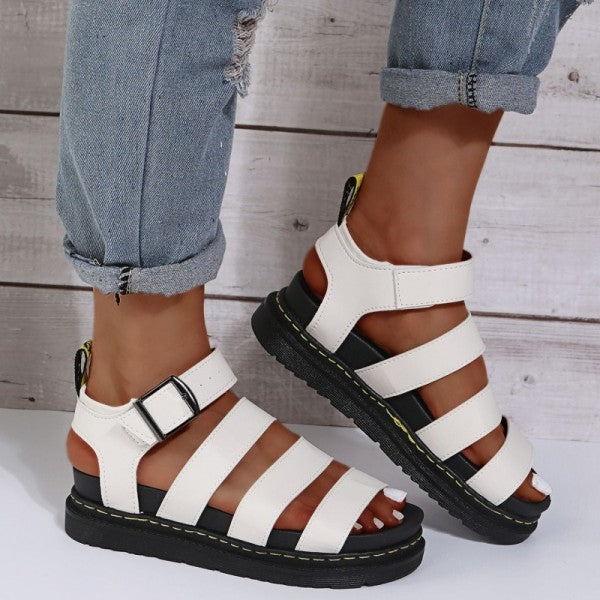 swvws - White Casual Patchwork Solid Color Round Comfortable Out Door Shoes