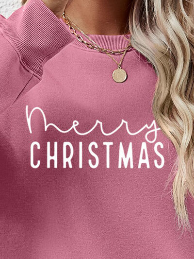 swvws MERRY CHRISTMAS Dropped Shoulder Sweatshirt