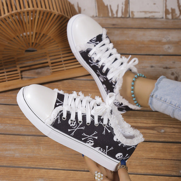 swvws - Halloween Yellow Casual Daily Patchwork Printing Round Comfortable Shoes