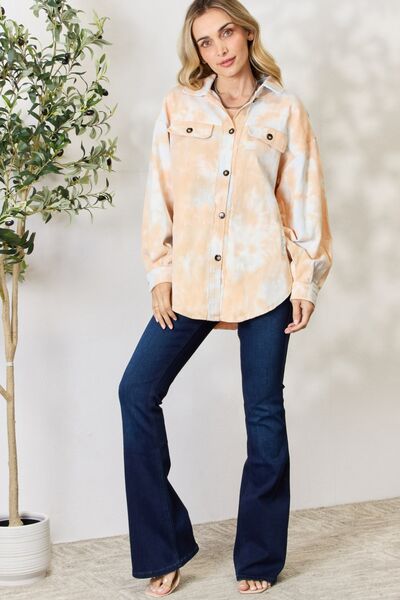 swvws BiBi Tie Dye Button Down Long Sleeve Shirt