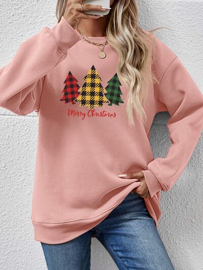 swvws MERRY CHRISTMAS Dropped Shoulder Sweatshirt