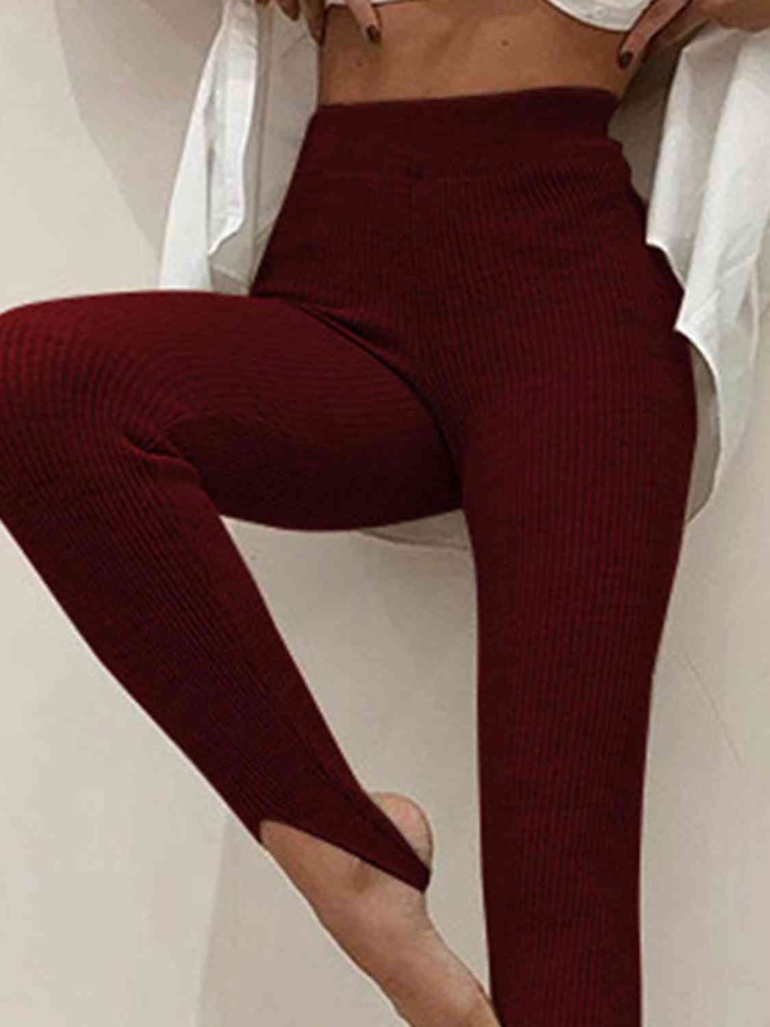 swvws Ribbed Mid Waist Leggings