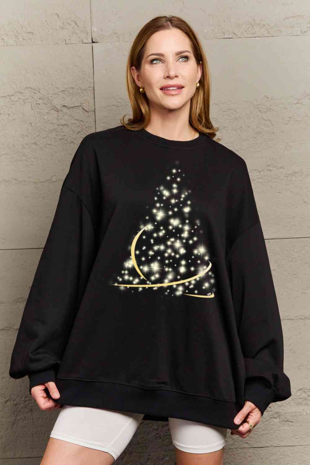 swvws Simply Love Full Size Graphic Round Neck Sweatshirt