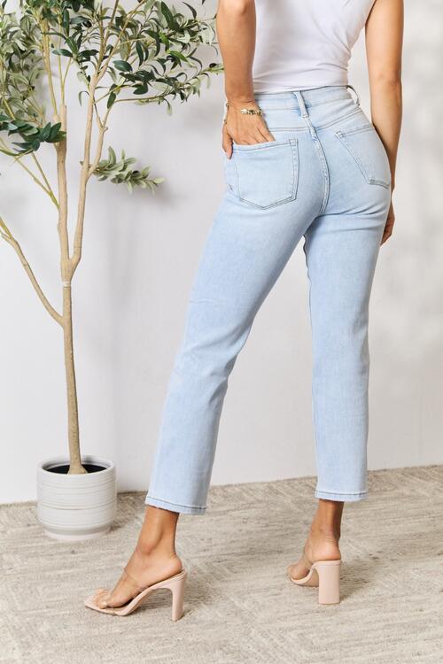 swvws BAYEAS Full Size High Waist Straight Jeans