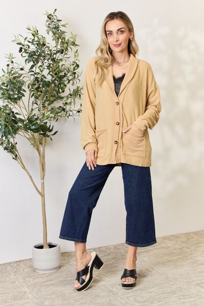 swvws Heimish Full Size Button Up Long Sleeve Cardigan