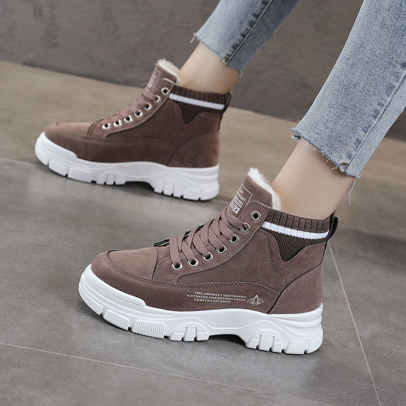 swvws Ladies Casual Shoes Lace-Up Fashion Sneakers Platform Snow Boots Winter Women Boots Warm Plush Women's Shoes  Zapatos De Mujer