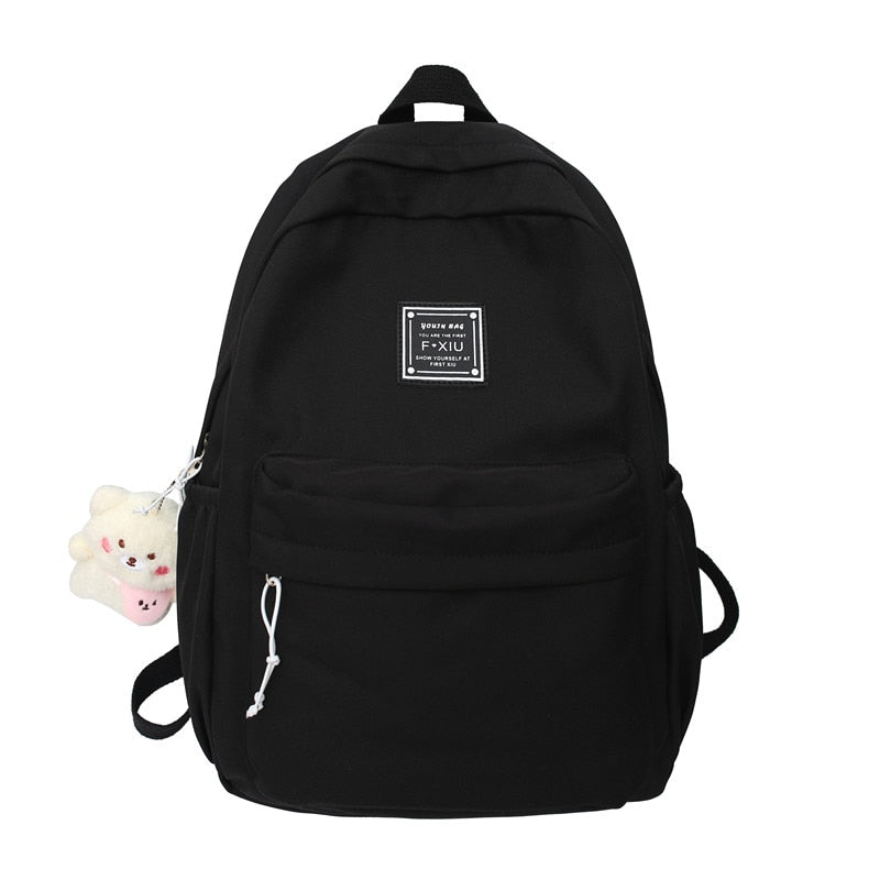 swvws Girl Waterproof Cute Travel Student Bag Lady Kawaii Solid College Backpack Trendy Cool Women Bags Fashion Female Backpack Laptop