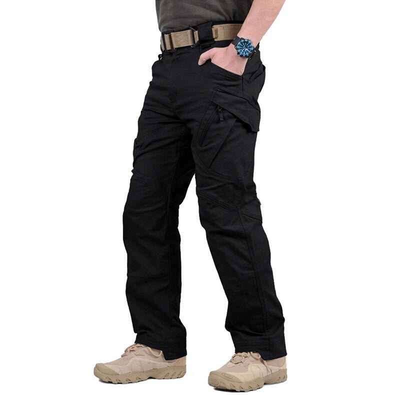 swvws Mens Vintage Hip Hop Style Baggy Jeans IX9 City Tactical Cargo Pants Men Combat SWAT Army Military Pants Cotton Many Pockets Stretch Flexible Man Casual Trousers Size