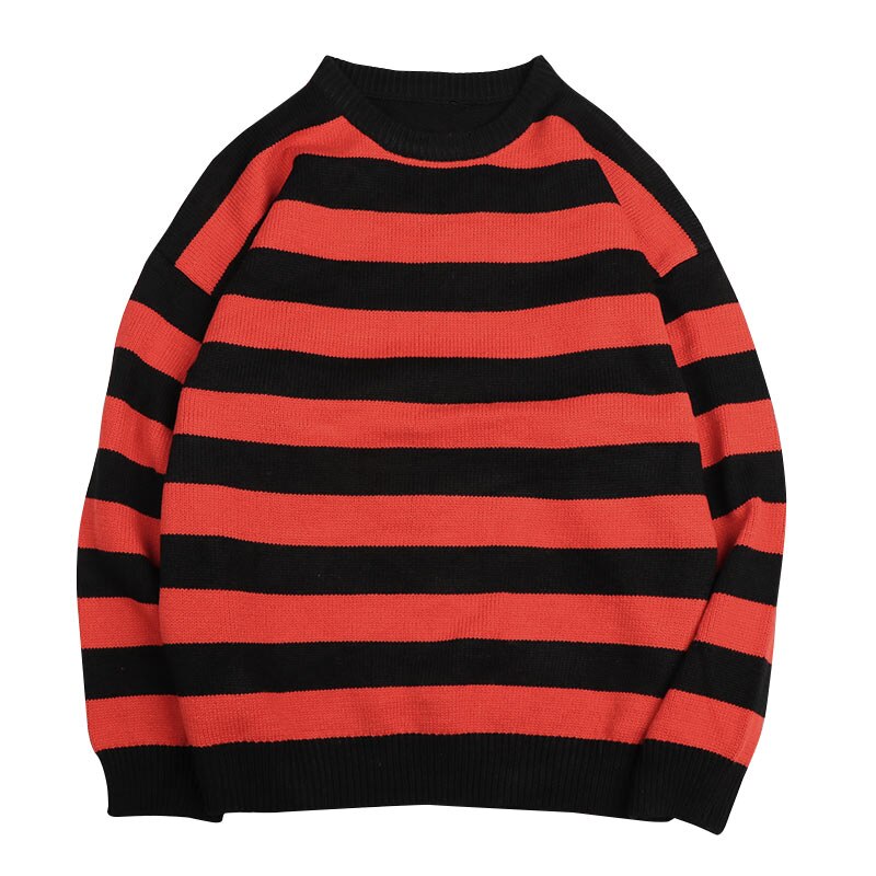 swvws Striped Sweater Women Oversized Jumper Knitted Pullover Casual Crew Neck Jumper Ladies Harajuku Knitwear Autumn Warm Streetwear