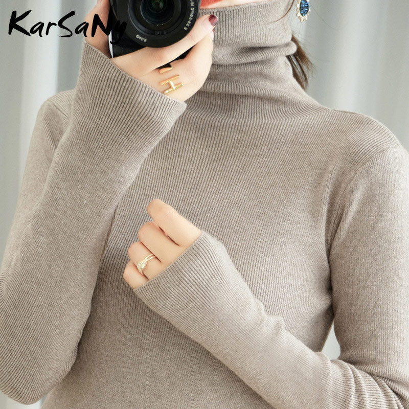 Back To School Women's Sweater Winter Clothes Women  Black Turtleneck Sweaters Winter Warm Women's Turtlenecks Pullover Sweater Autumn Pull