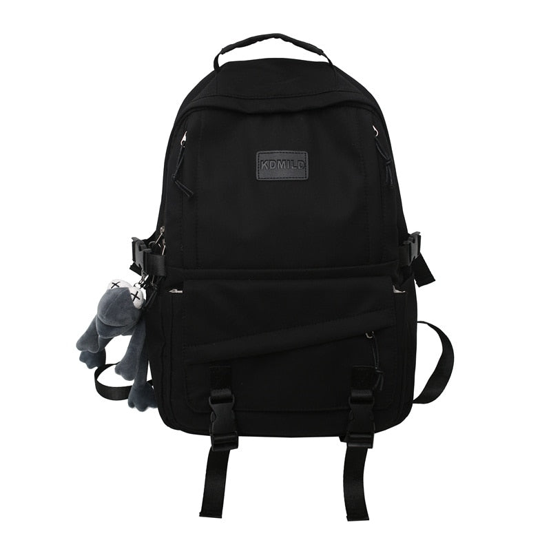 swvws Girl Boy Waterproof Solid Backpack Fashion Men Women School Backpack Female Male Trendy Cool College Bag Travel Lady Student Bag