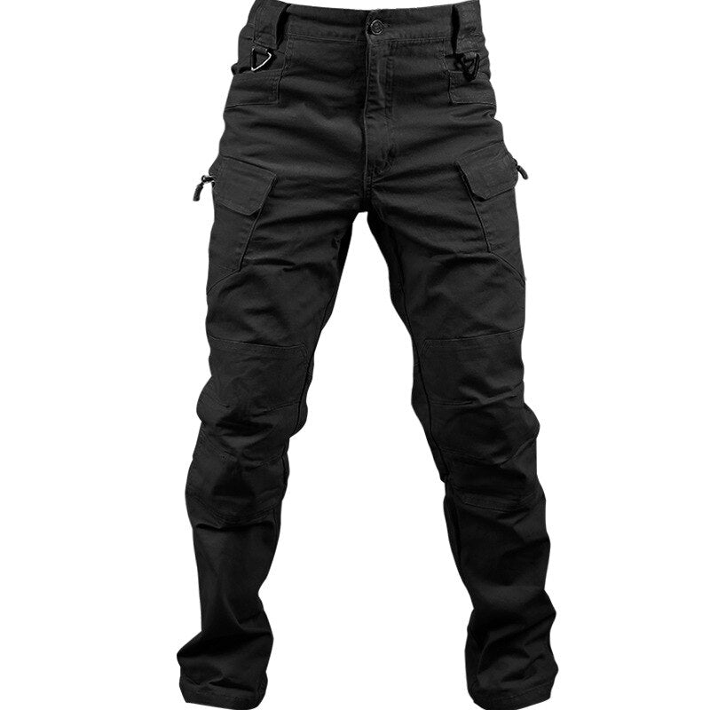 swvws Mens Vintage Hip Hop Style Baggy Jeans IX9 City Tactical Cargo Pants Men Combat SWAT Army Military Pants Cotton Many Pockets Stretch Flexible Man Casual Trousers Size