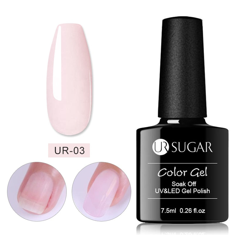 swvws  7.5Ml Milky Jelly White Gel Nail Polish Nails Clear Pink Extend Nail Tips Soak Off Led UV Gel Varnish