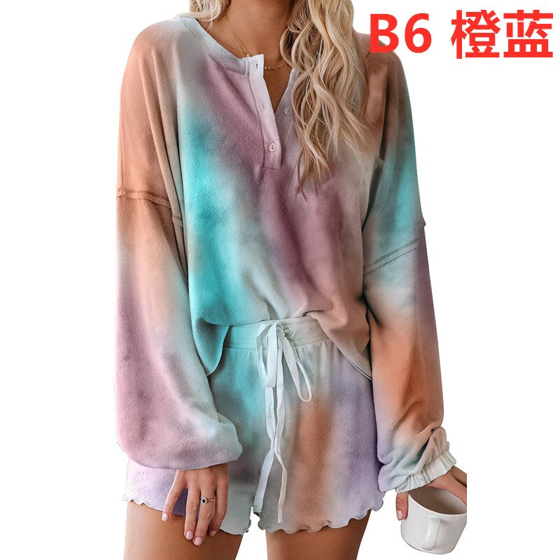 swvws Women Lounge Wear Set Tie Dye Tracksuit Lounge Set Two Piece Set Two Piece Outfits For Women 2 Piece Tie Dye Set