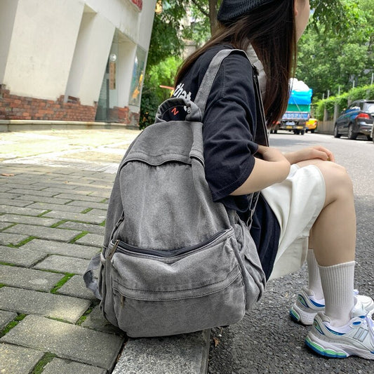 Back To School  New Female Backpack Fashion Mini Denim Backpacks Woman Students Bags Teen Girl School Bag Youth Women Rucksack Mochila