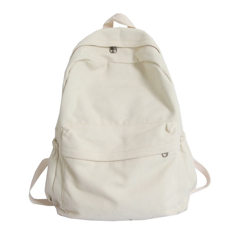 Canvas Casual Women's Backpack NEW Women Travel Fashion High Capacity Men Rucksack Solid Color Backpack Boy Student SchoolBag