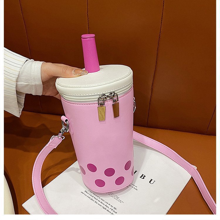 swvws  Personalized Bag For Women  New Fashion Milk Tea Cup Shaped Bags Small Bucket Bag Shoulder Bag Lady Crossbody Bags Womens