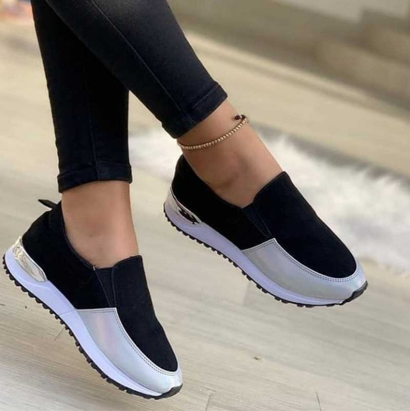 swvws New Women Sneaker Slip On Flat Casual Shoes Platform Sport Women's Shoes Outdoor Runing Ladies Vulcanized Shoes Zapatillas Mujer