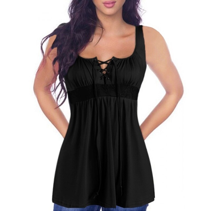 swvws Women Casual  New Summer Sleeveless V-Neck High Waisted Shirts Tanks Top Mujer Purple Plus Size 5XL Solid Criss Cross Tank Tops