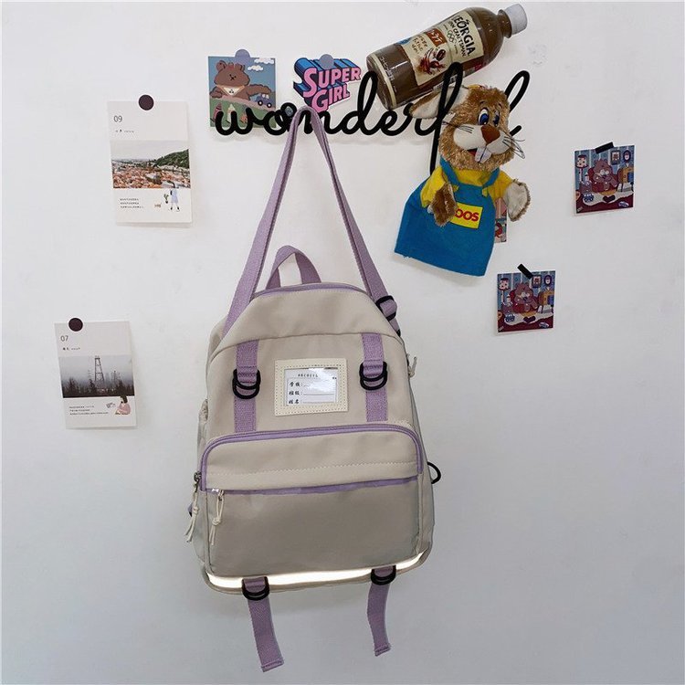 swvws Multifunctional Japanese Style Kawaii Backpack Nylon Shoulder Bag School Girls Tote Bag Crossbody Bag Large-capacity School Bags