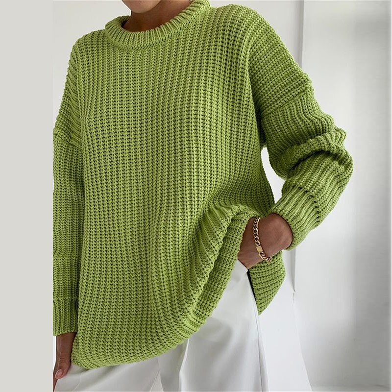 swvws Woman Sweater Jumper Knitted Long Sleeve Autumn  Women's Clothing Oversized Pullovers Ladies Vinatge Winter Tops Sweaters