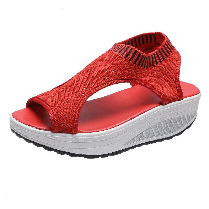 swvws Plus Size Sandals Women  Fashion Casual Platform Sandals Women Shoes Comfort Summer Soft Sport Sandals Breathable Sneakers